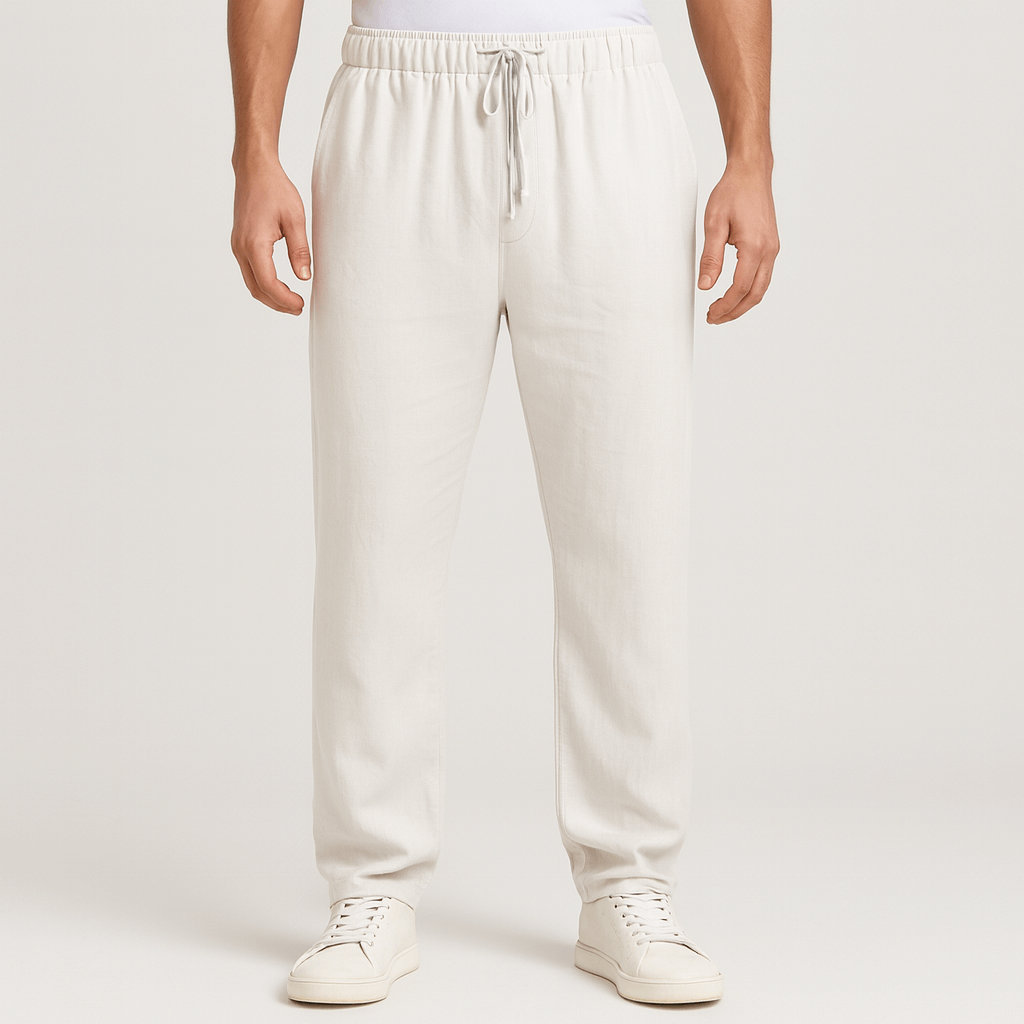 Noirski | Oddychające spodnie dresowe z lnu i bawełny