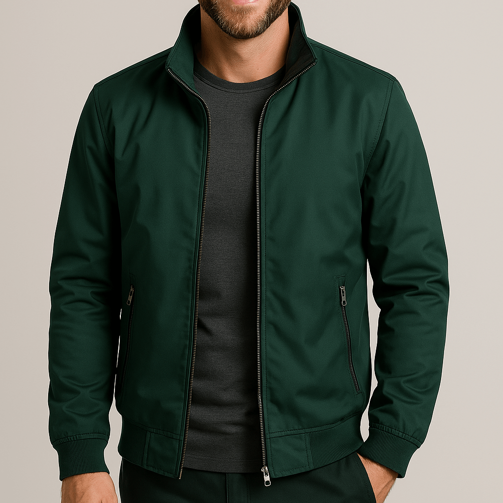 Noirski | Stylowa kurtka wiatrówka z wysokim kołnierzem