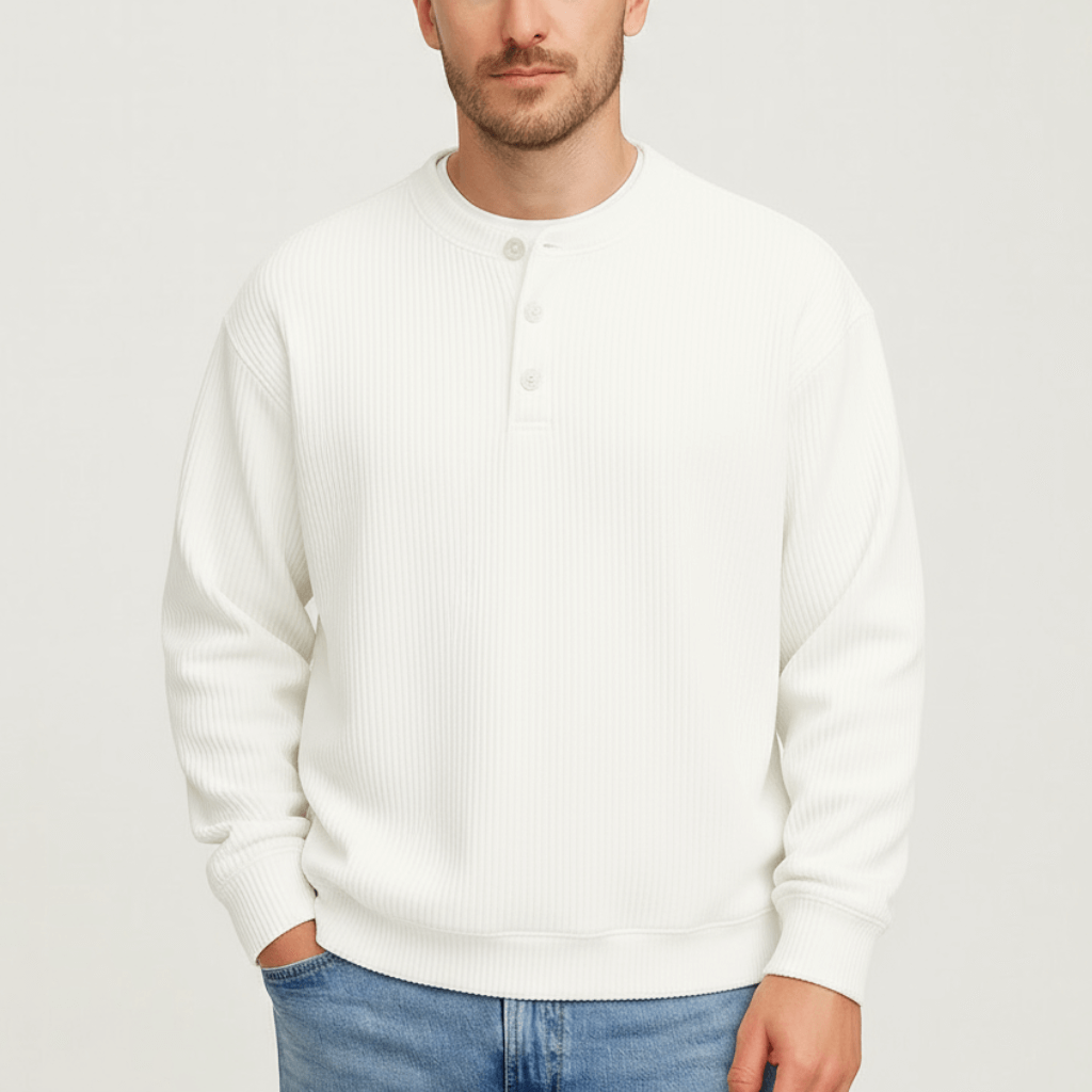 Noirski | Stylowy pulower z prążkowanego sztruksu