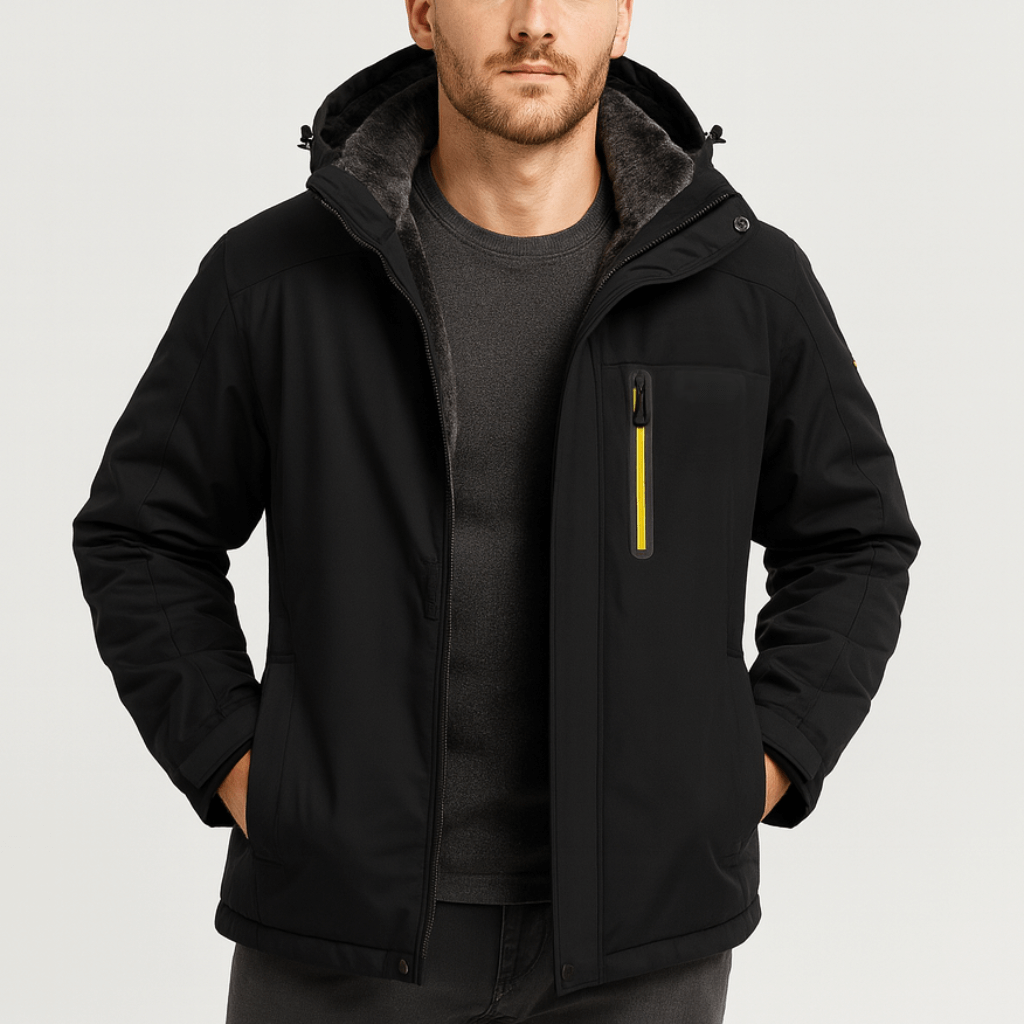 Noirski | Wodoodporna kurtka zimowa z regulowanym kapturem