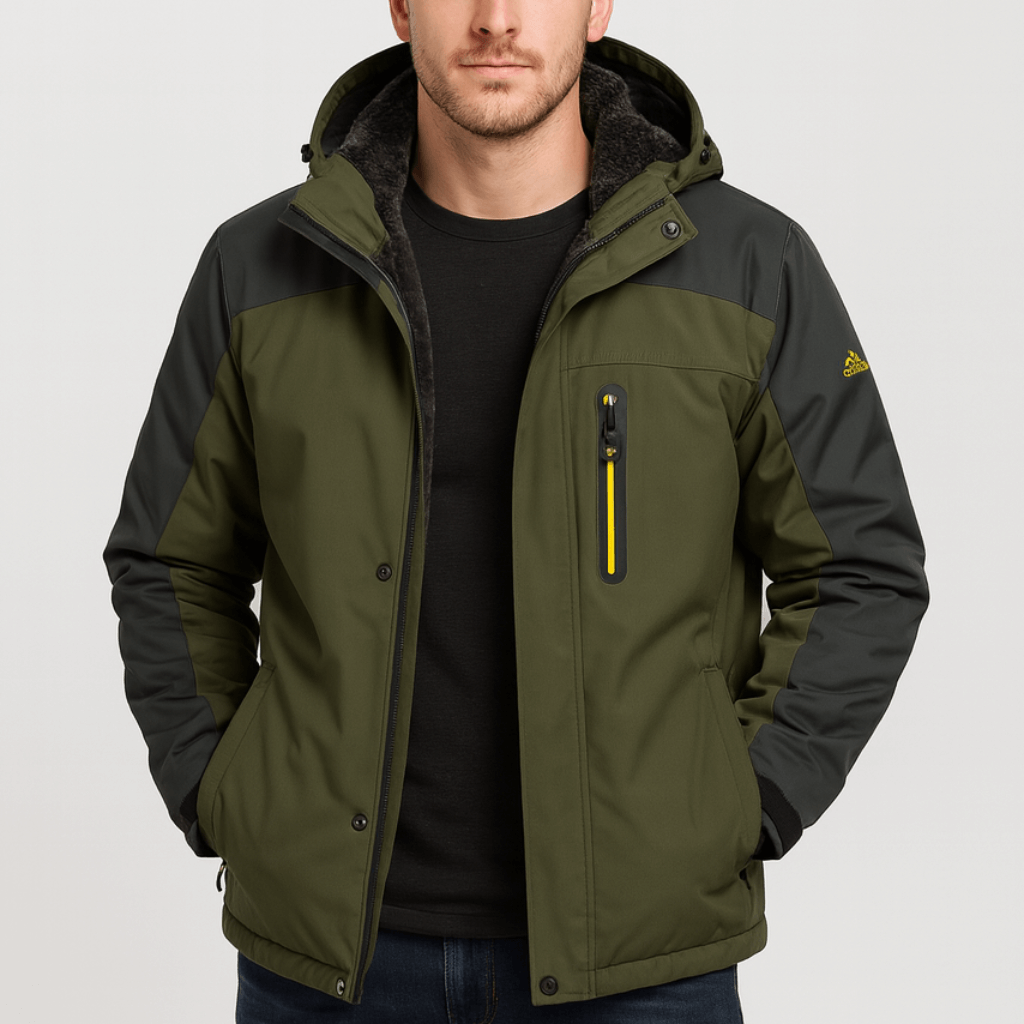 Noirski | Wodoodporna kurtka zimowa z regulowanym kapturem