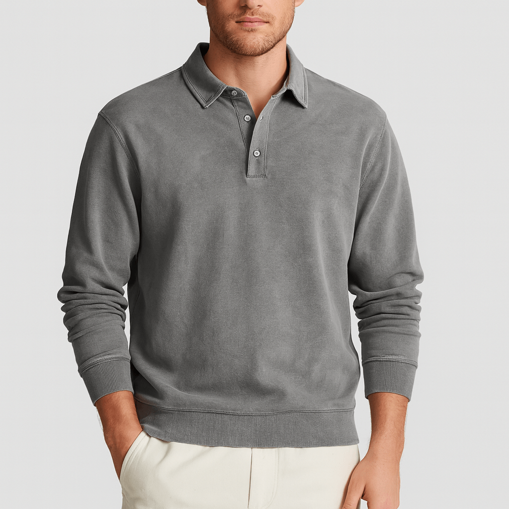 Noirski | Wygodny pulower w stylu retro z przetarciami