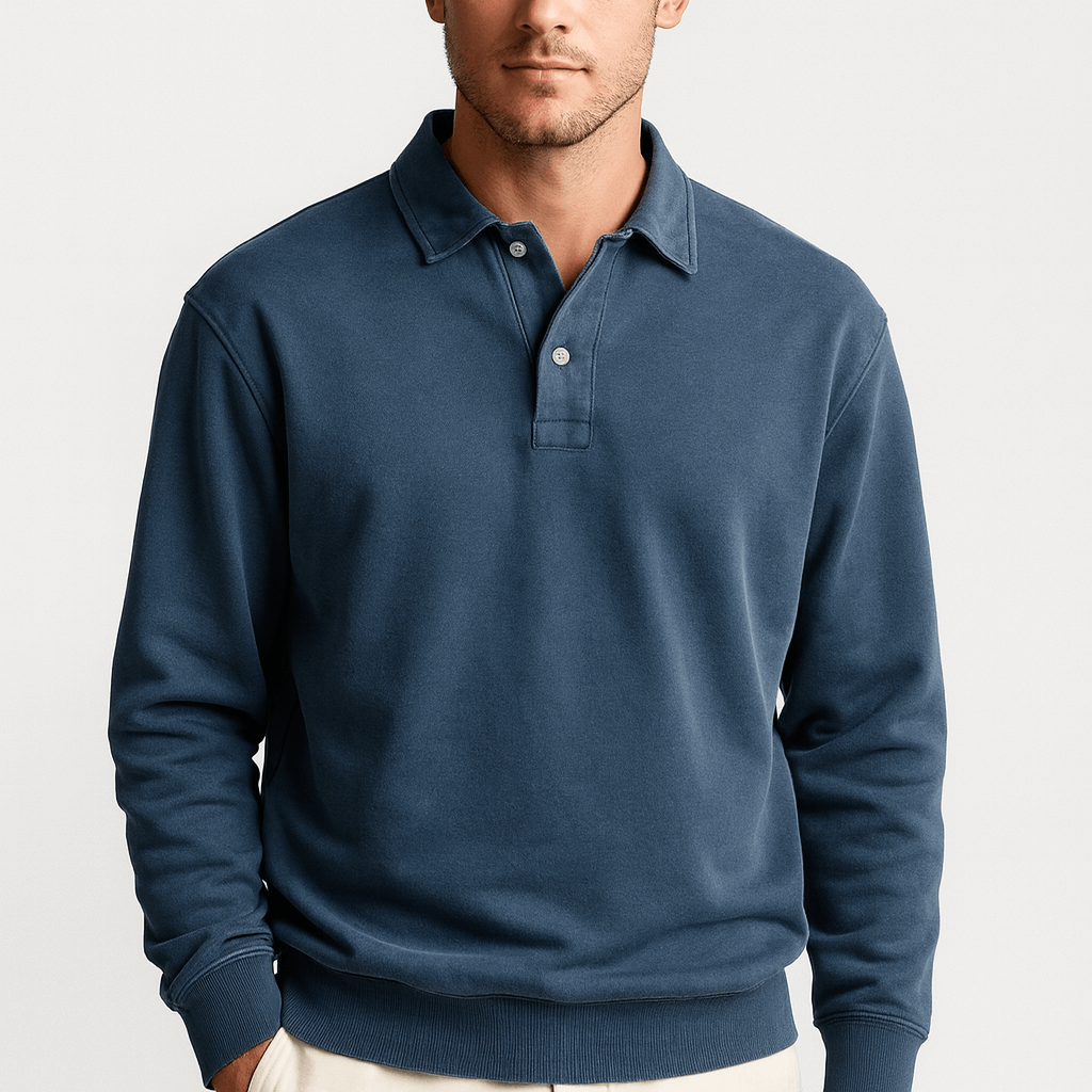 Noirski | Wygodny pulower w stylu retro z przetarciami