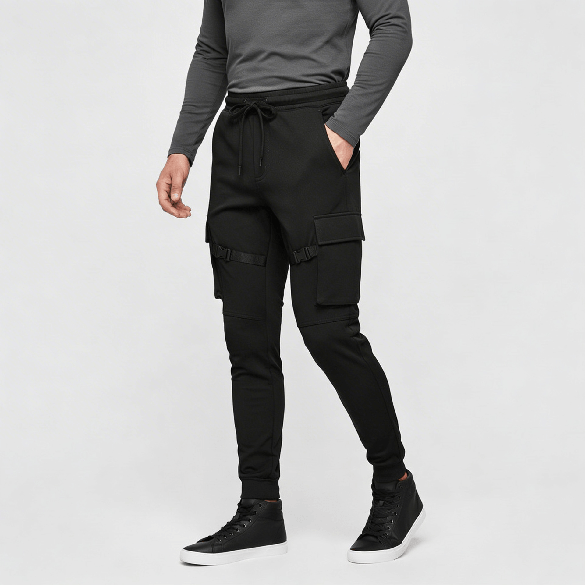 Noirski | Joggery z regulowanymi paskami