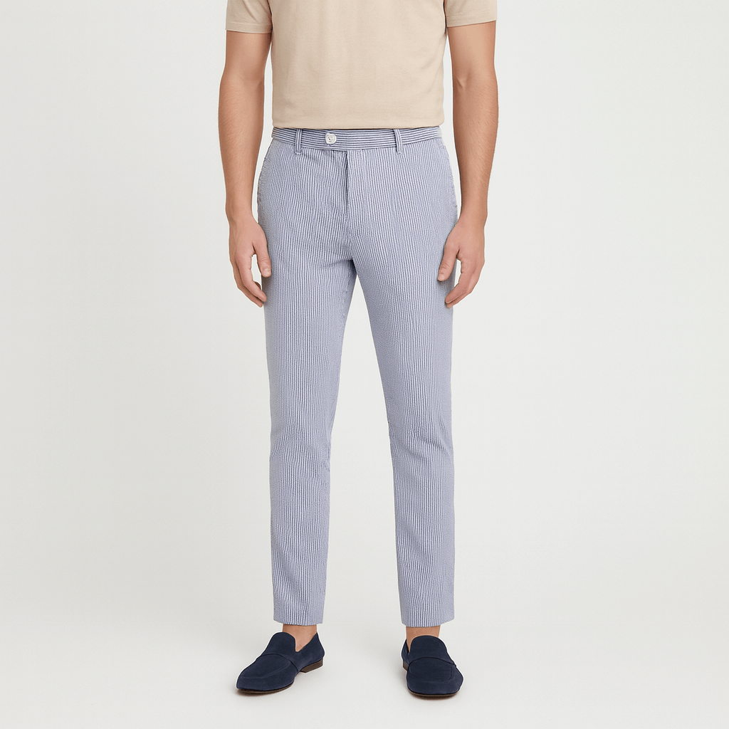 Noriski | Oddychające spodnie w paski dopasowane