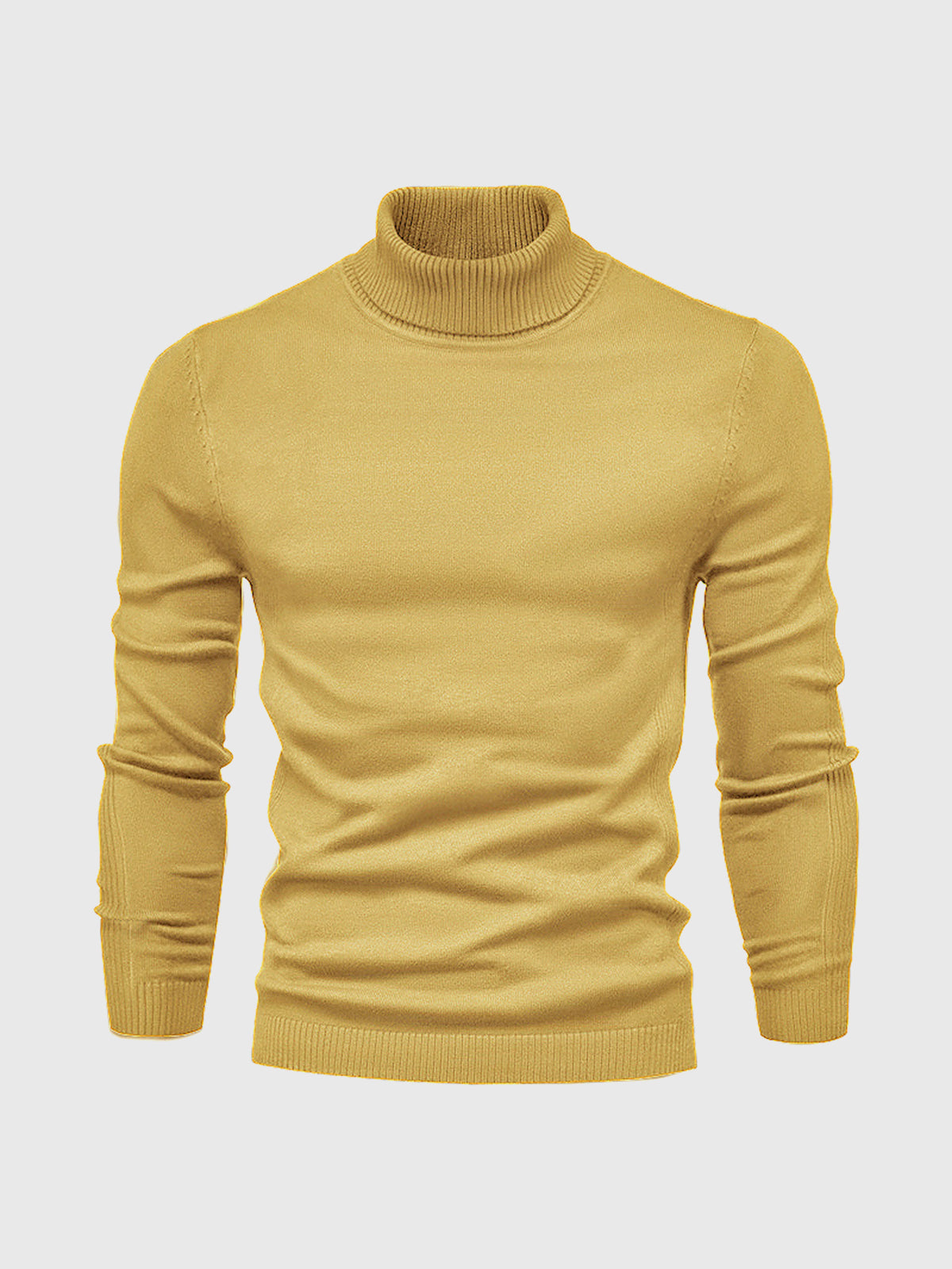 Lekki bawełniany sweter z golfem dla mężczyzn - Elegancki i ponadczasowy design