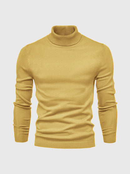 Lekki bawełniany sweter z golfem dla mężczyzn - Elegancki i ponadczasowy design