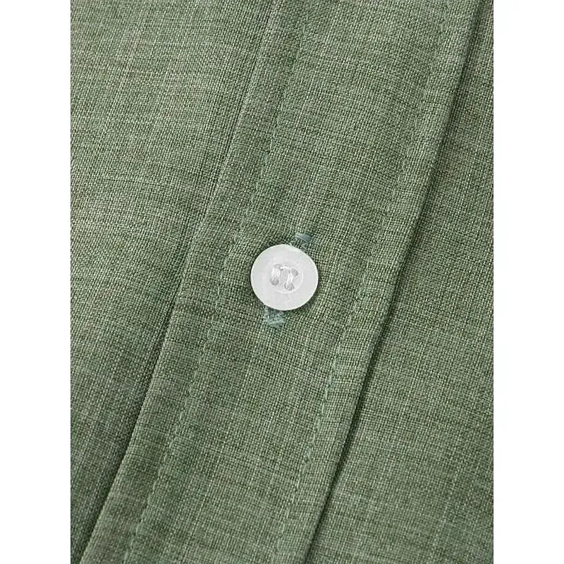 Oddychająca i stylowa letnia koszula lniana z krótkim rękawem dla mężczyzn