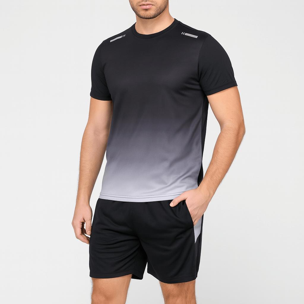 Oddychający i szybkoschnący dwuczęściowy zestaw sprzęt treningowy dla mężczyzn