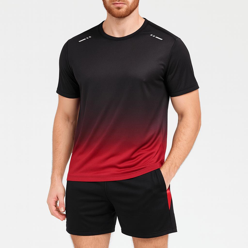 Oddychający i szybkoschnący dwuczęściowy zestaw sprzęt treningowy dla mężczyzn