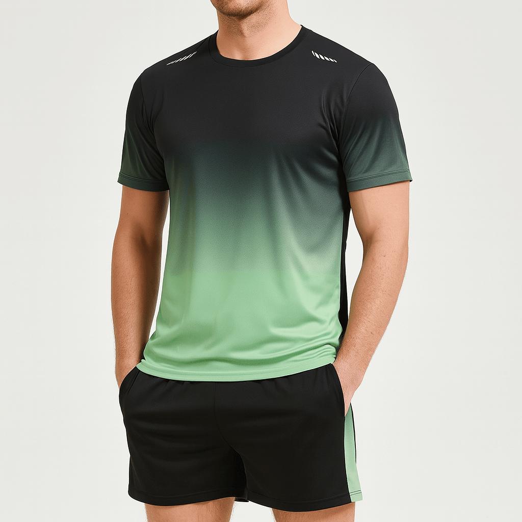 Oddychający i szybkoschnący dwuczęściowy zestaw sprzęt treningowy dla mężczyzn