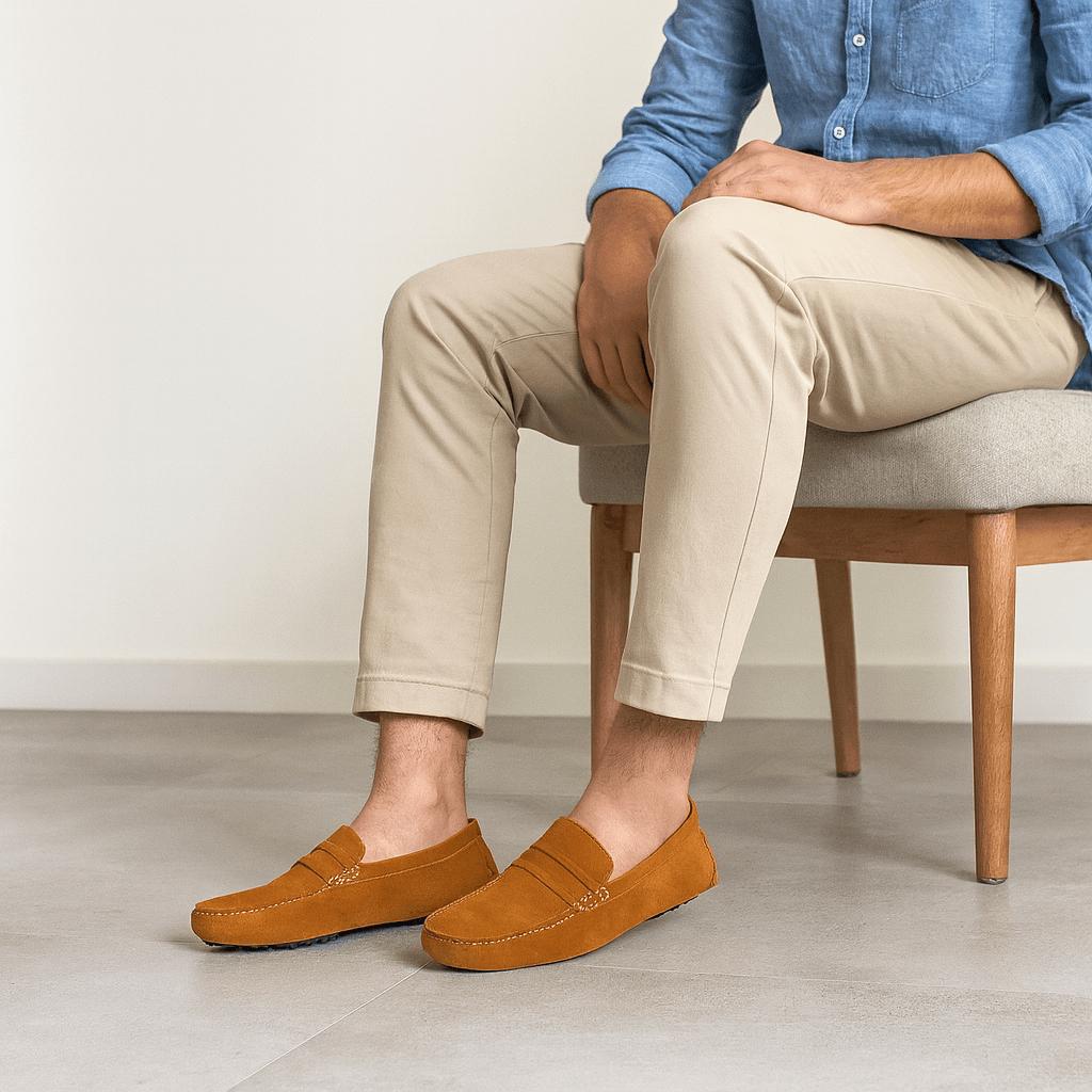 Stylowe i nowoczesne mokasyny zamszowe dla mężczyzn – inspirowane włoskim stylem