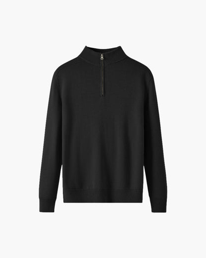 Męski Sweter Merino Wełna Zamek Błyskawiczny Rozmiar M Elegancki Ciepły-3