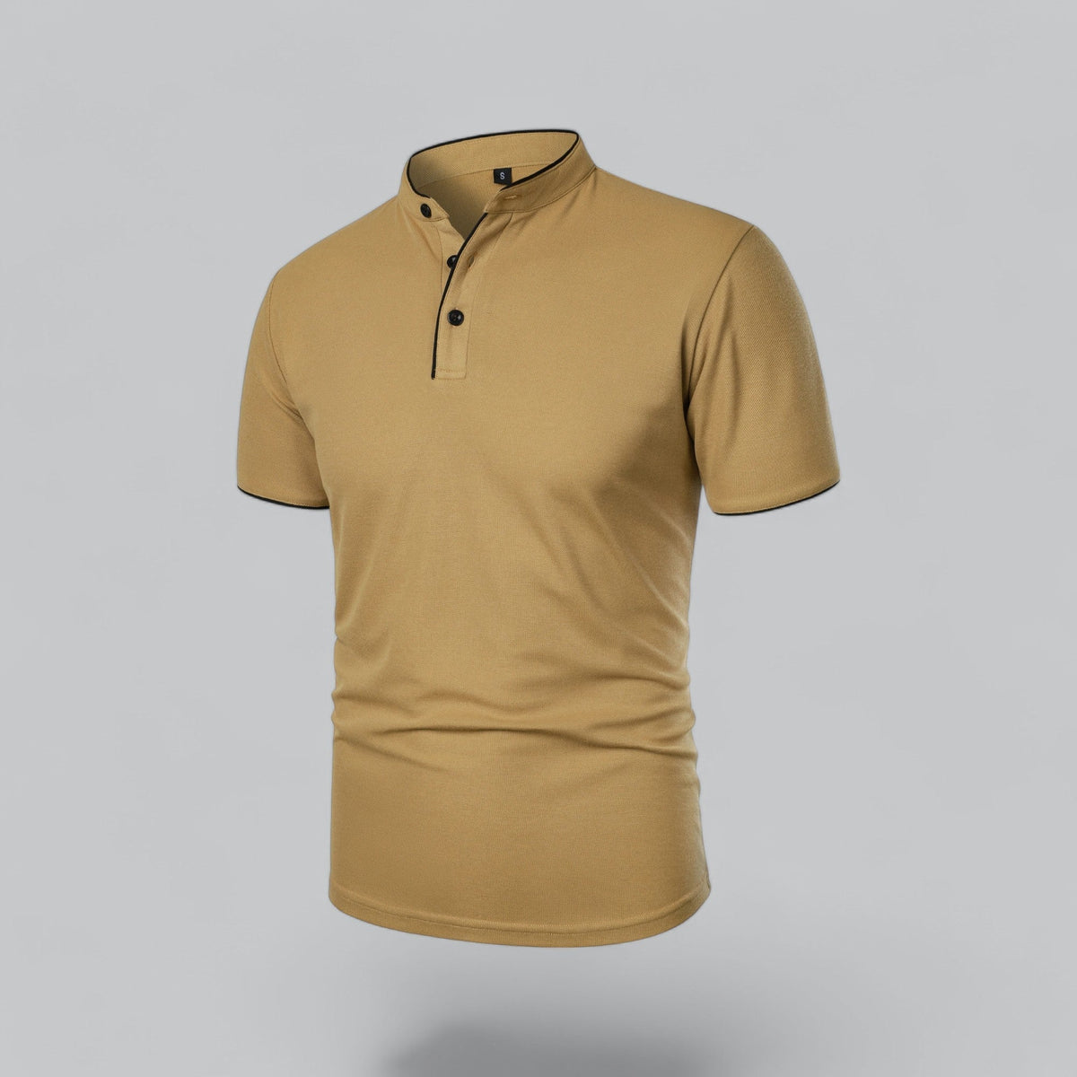 Elegancka koszulka polo męska ze stójką i krótkim rękawem, na co dzień i do pracy - zdjęcie 11