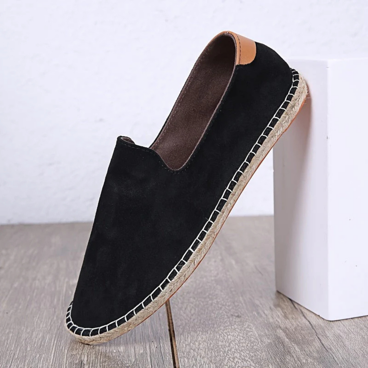 Espadryle męskie wsuwane, lekkie buty na lato z plecioną krawędzią - zdjęcie 5
