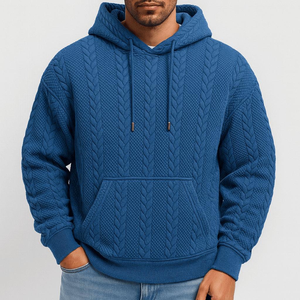 Noirski | Bluza z kapturem z dzianiny kablowej