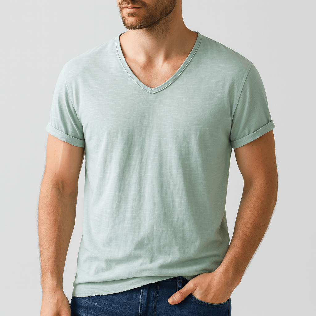 Noirski | Oddychająca koszula z dekoltem w serek i dopasowanym krojem