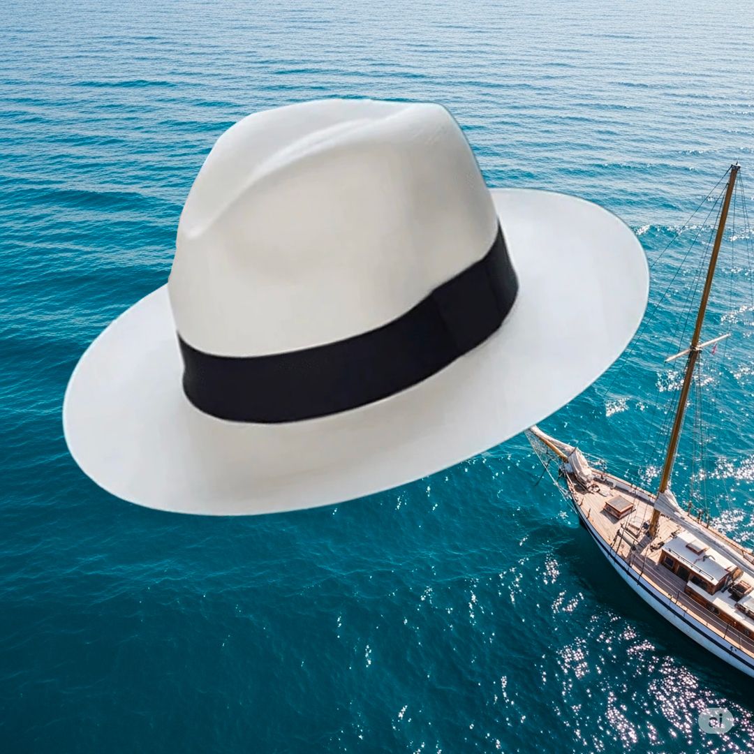 Kapelusz panama męski słomkowy, ręcznie pleciony, na lato i na plażę - view 16