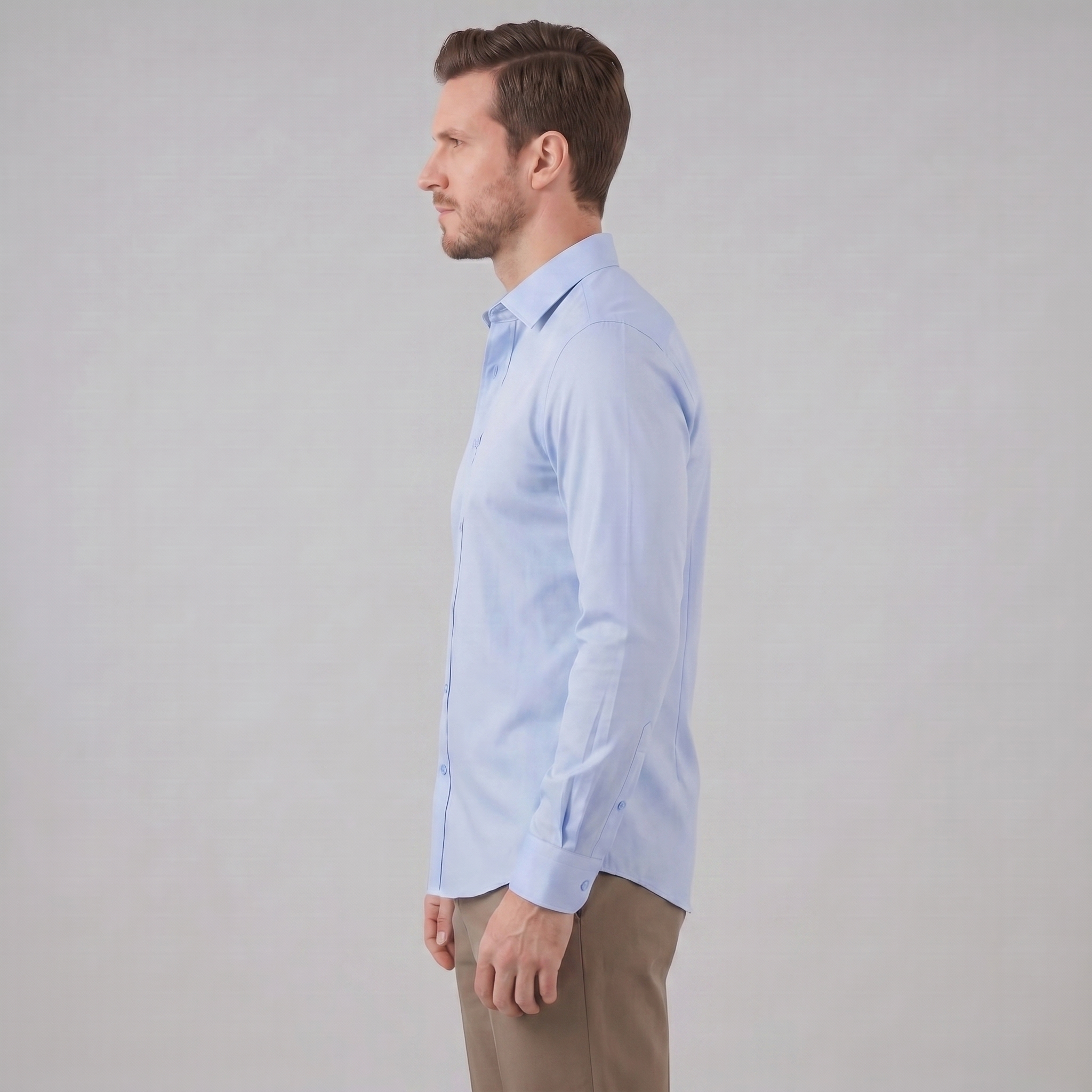 Koszula męska slim fit z długim rękawem, elegancka, do garnituru i na wesele - view 20