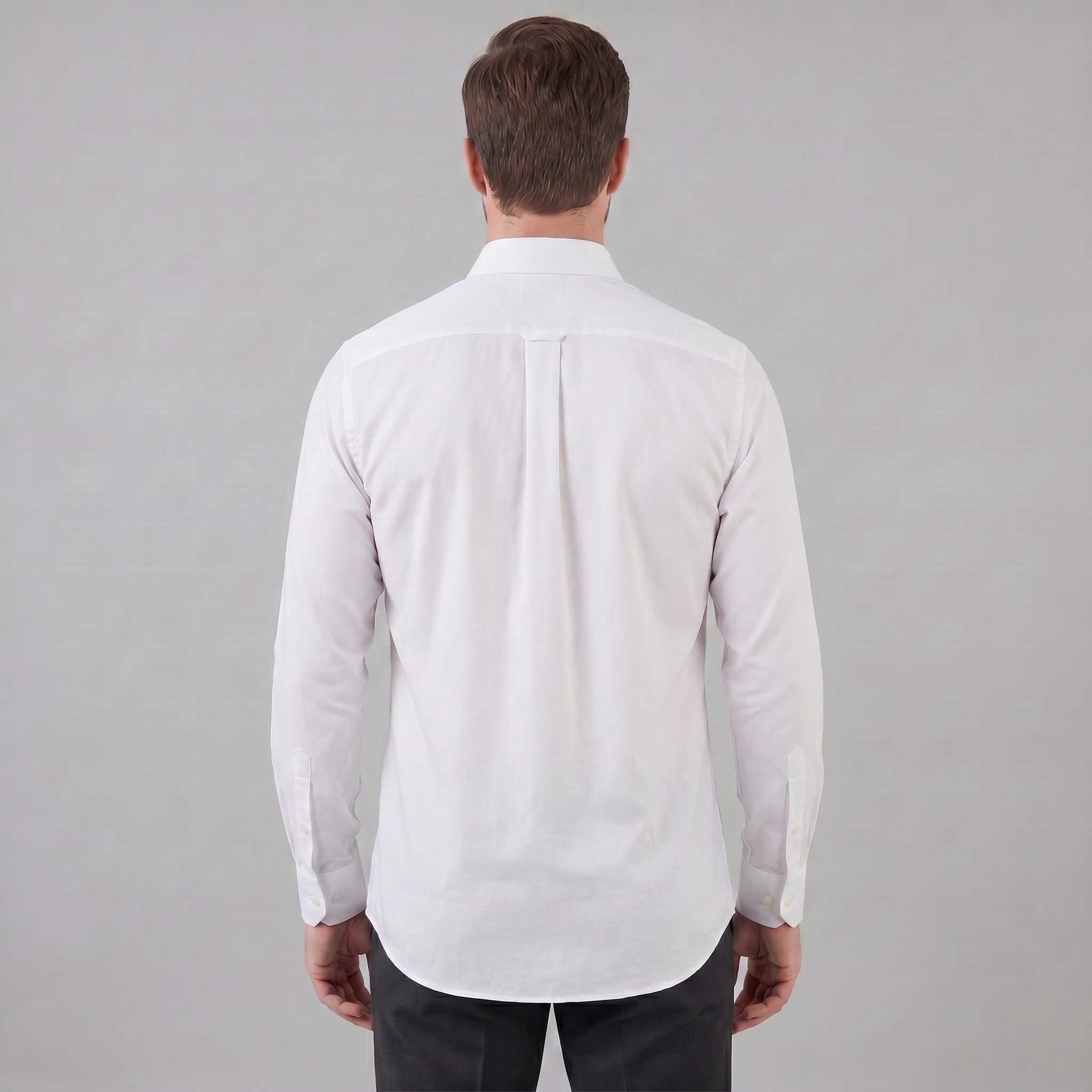 Koszula męska slim fit z długim rękawem, elegancka, do garnituru i na wesele - view 9