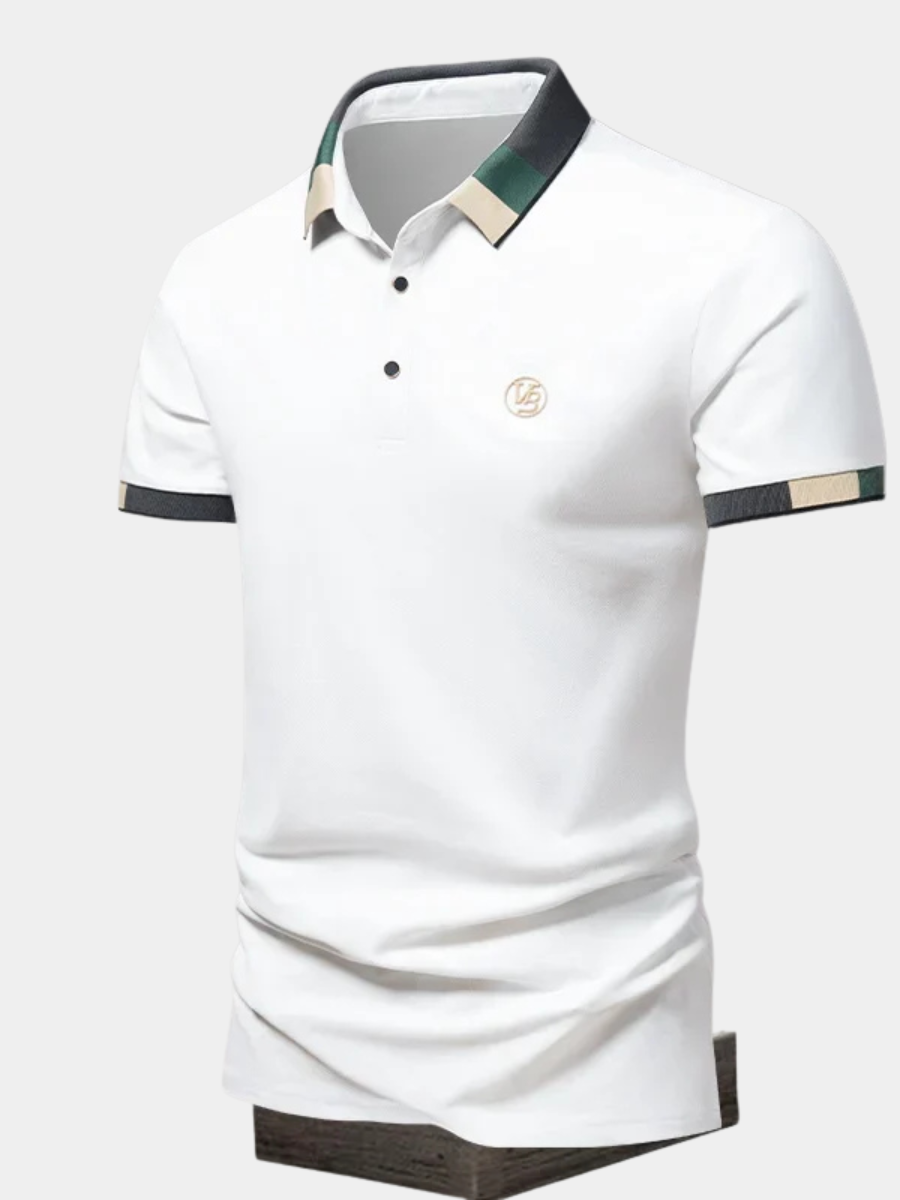 Koszulka polo męska z krótkim rękawem, elegancka slim fit z kołnierzykiem - view 7