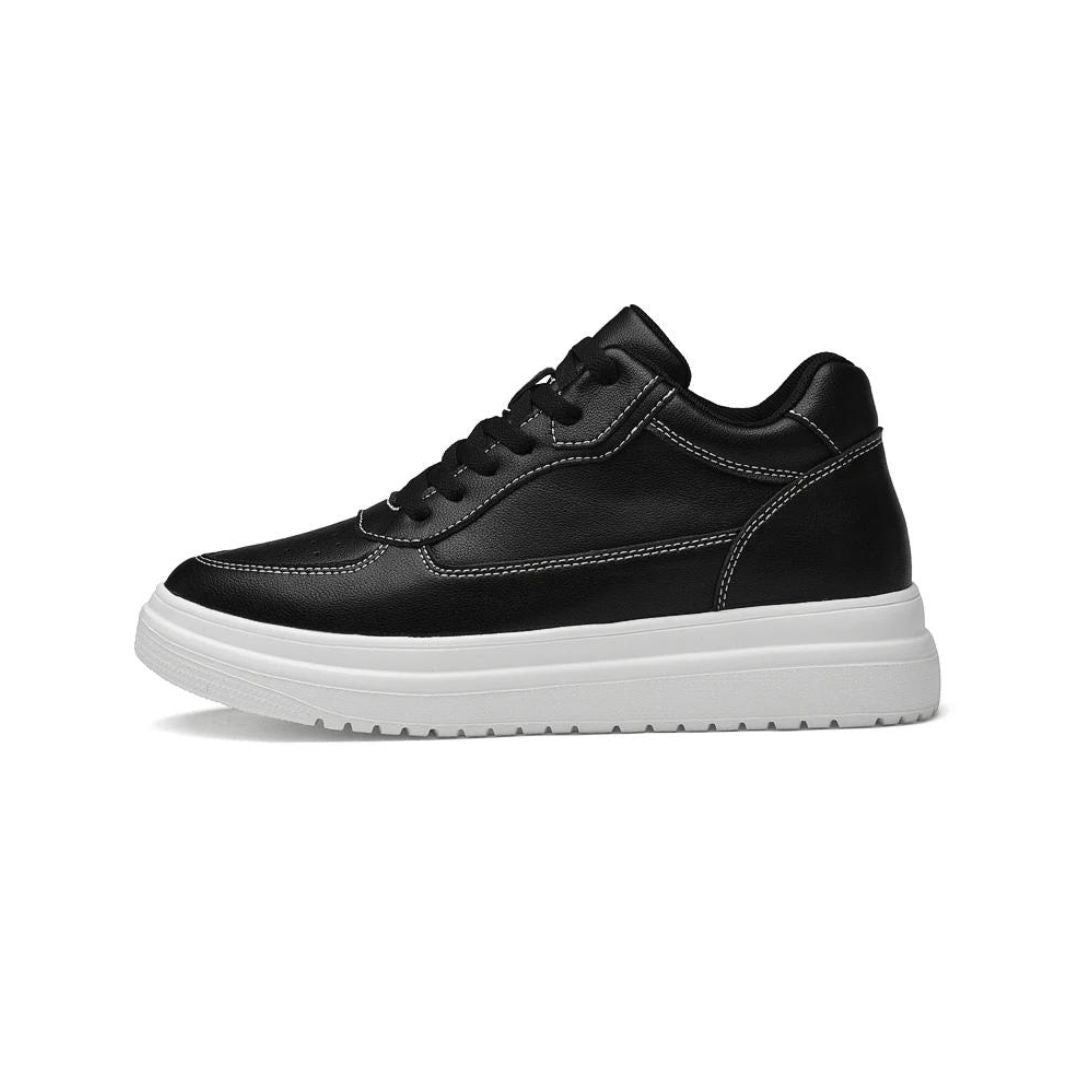 Sneakersy męskie podwyższające, niskie buty na wysokiej podeszwie, na co dzień i do biura - zdjęcie 4