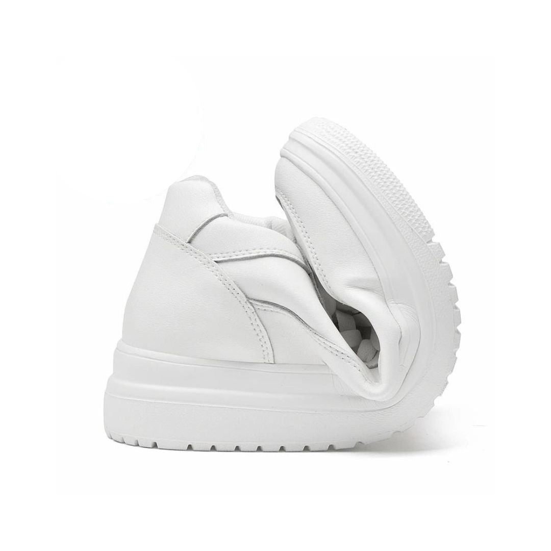 Sneakersy męskie podwyższające, niskie buty na wysokiej podeszwie, na co dzień i do biura - zdjęcie 6