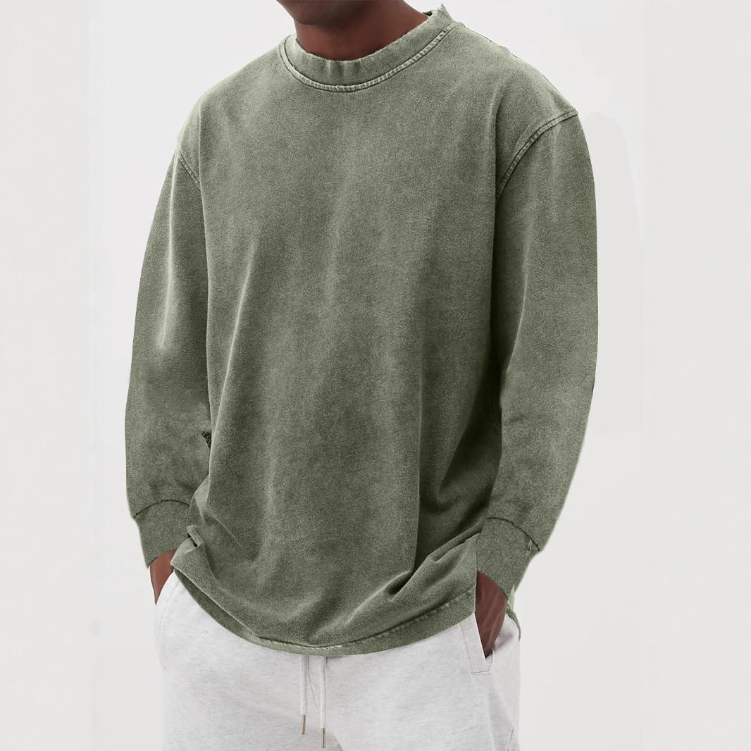 Sweter męski oversize z długim rękawem, dzianinowy, na jesień i zimę - zdjęcie 12