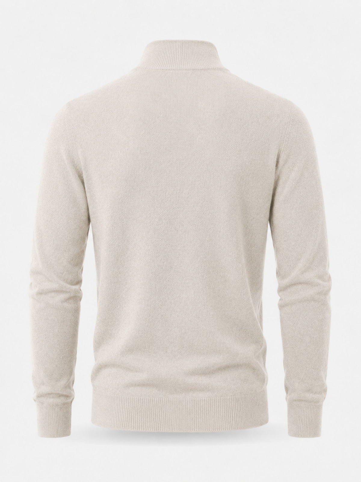 Sweter męski wełniany z zamkiem i stójką, elegancki na co dzień - półgolf na zimę - zdjęcie 13
